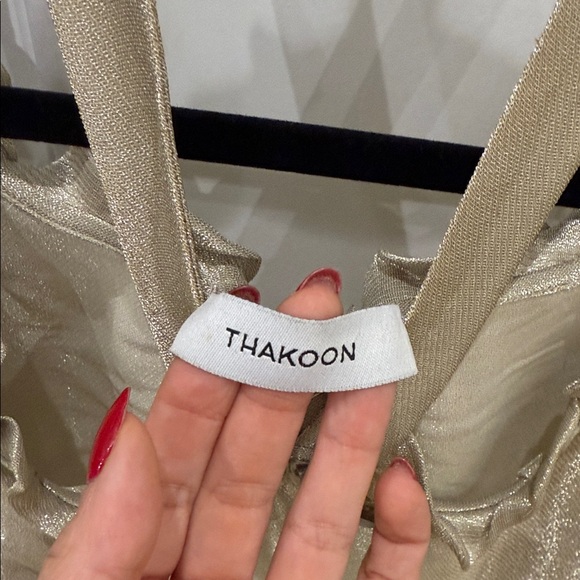 Thakoon Gold Ruffled Blouse - Picture 2 of 10